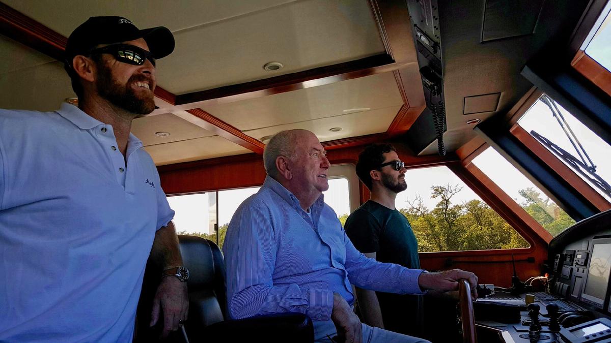 At the helm
