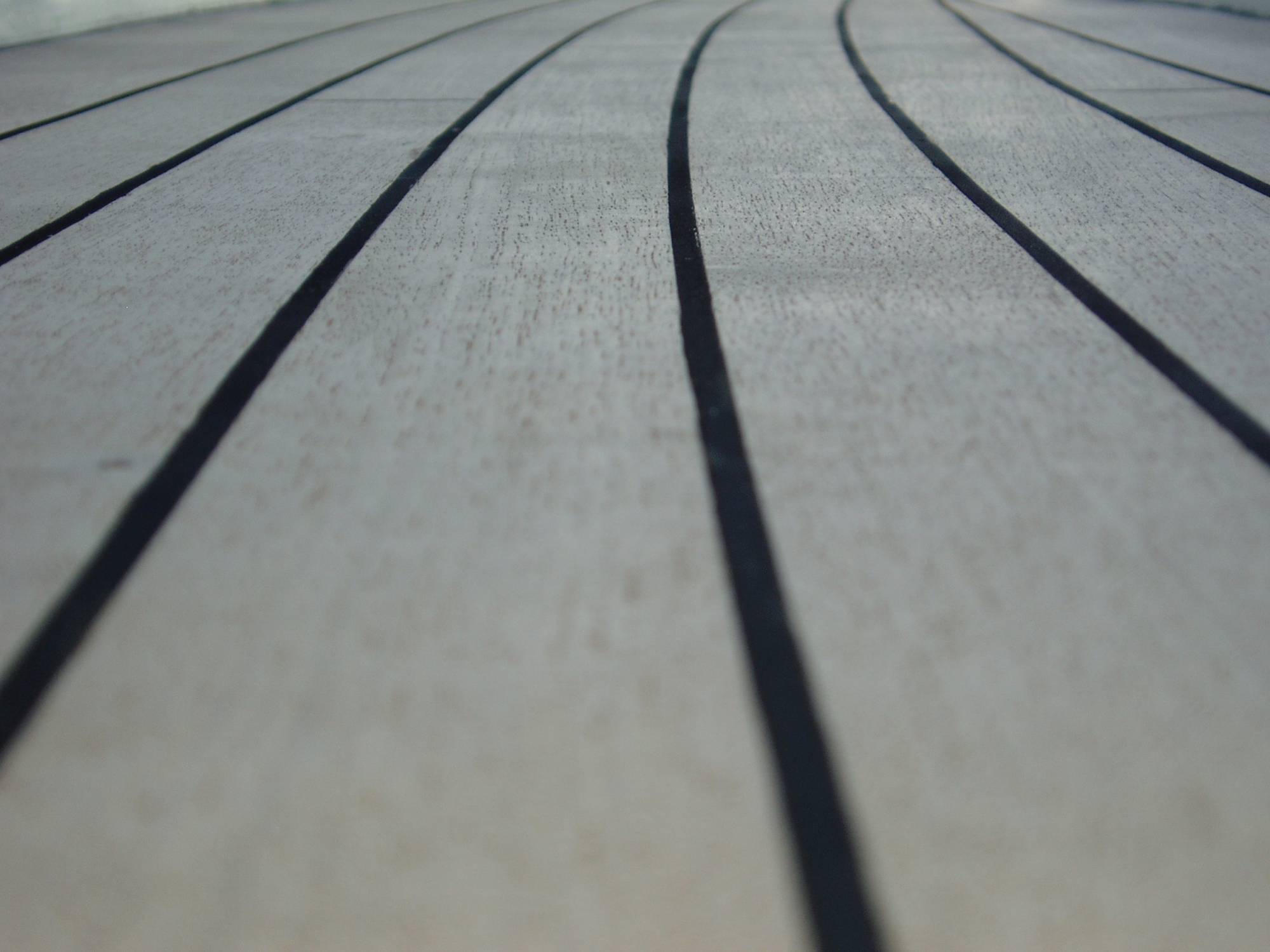 Teak deck close-up