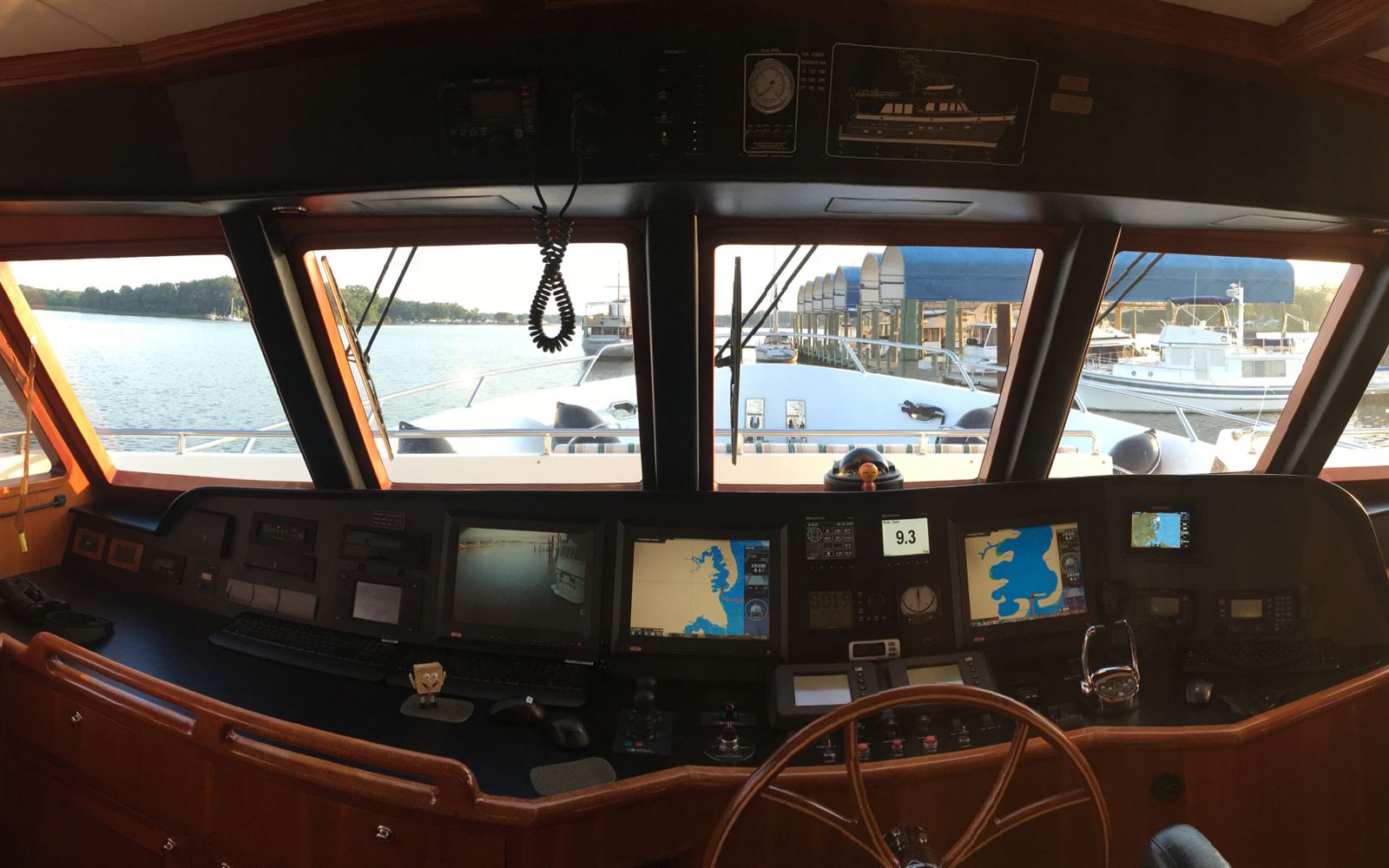 Pilothouse helm and electronics